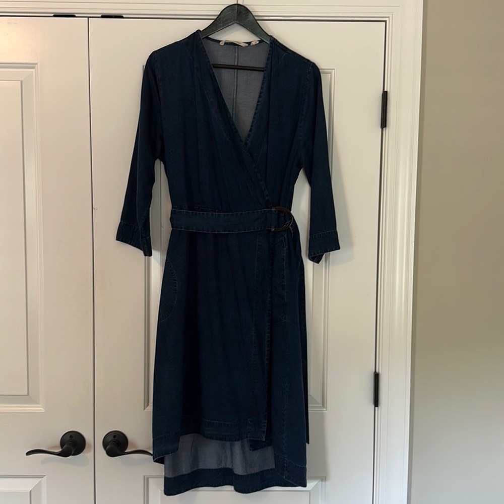 Soft Surroundings Denim Wrap Dress
